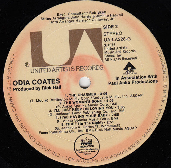 Odia Coates : Odia Coates (LP, Album, Res)