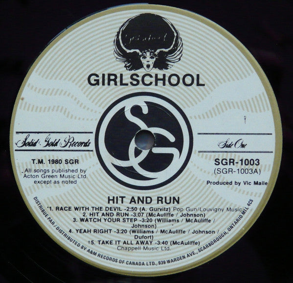 Girlschool : Hit And Run (LP, Album)