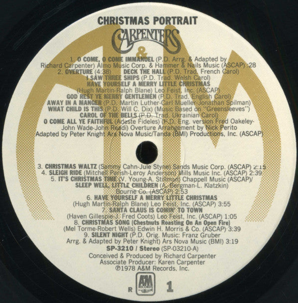 Carpenters : Christmas Portrait (LP, Album, RE, RP, R -)