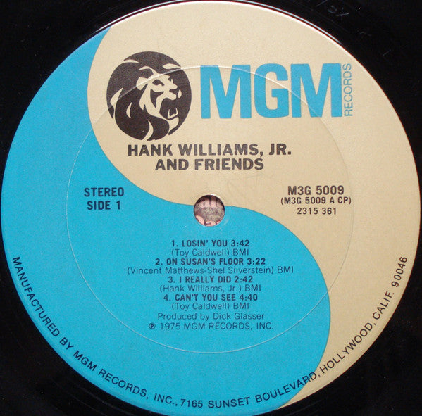Hank Williams Jr. : Hank Williams, Jr. And Friends (LP, Album, Gat)
