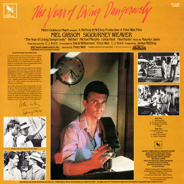 Maurice Jarre : The Year Of Living Dangerously (Original Motion Picture Soundtrack) (LP, Album)