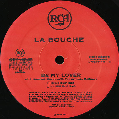La Bouche : Be My Lover (12", Single)