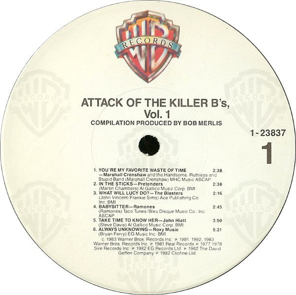 Various : Attack Of The Killer B's, Vol. 1 (LP, Comp, Win)