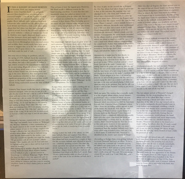 Black Sabbath : Paranoid (LP, Album, RE, RM, Gat)