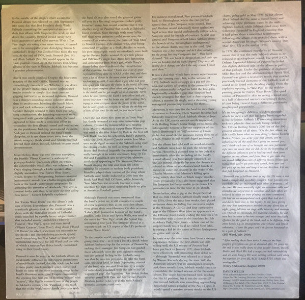 Black Sabbath : Paranoid (LP, Album, RE, RM, Gat)
