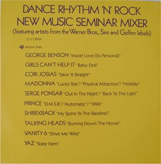 Various : Dance Rhythm 'N' Rock (New Music Seminar Mixer) (LP, Mixed, Promo)