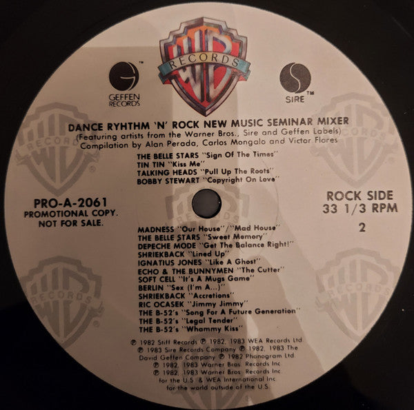Various : Dance Rhythm 'N' Rock (New Music Seminar Mixer) (LP, Mixed, Promo)