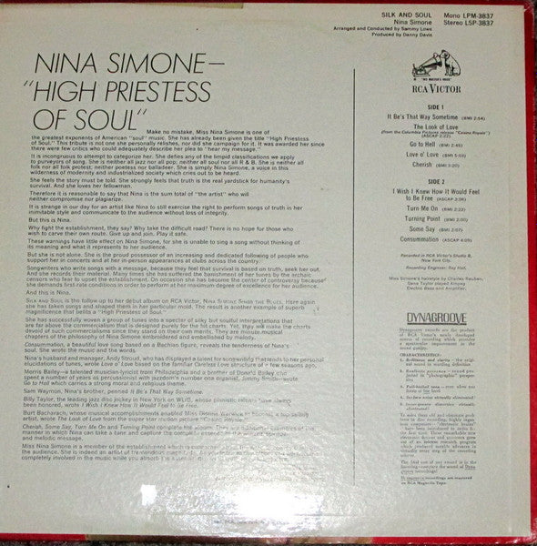 Nina Simone : Silk & Soul (LP, Album, RP, Ora)