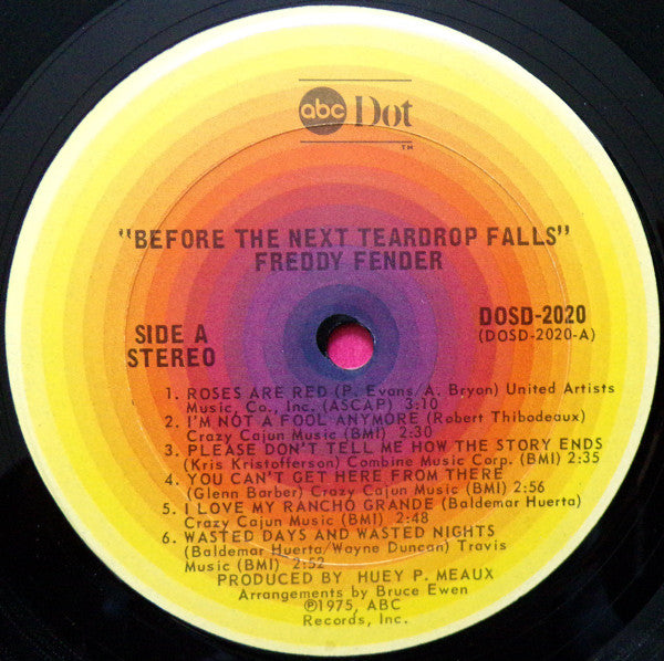 Freddy Fender (2) : Before The Next Teardrop Falls (LP, Album)