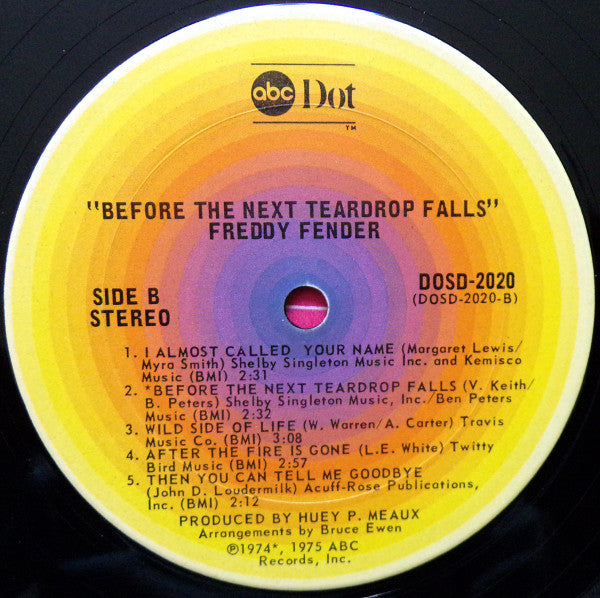 Freddy Fender (2) : Before The Next Teardrop Falls (LP, Album)