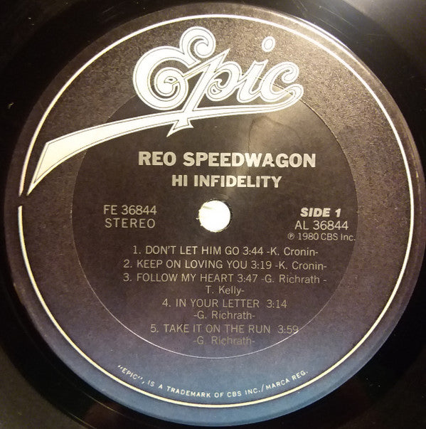 REO Speedwagon : Hi Infidelity (LP, Album, Pit)