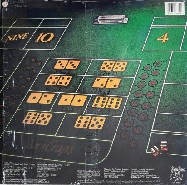 Bad Company (3) : Straight Shooter (LP, Album, RE, SP )