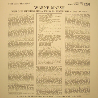 Warne Marsh : Warne Marsh (LP, Album, Mono, RP)