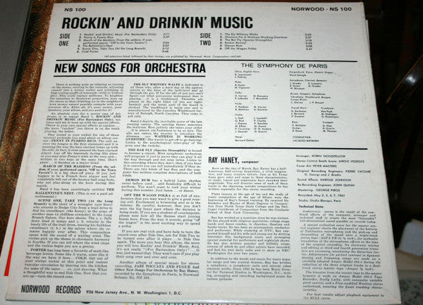 Ray Haney (2) : Rockin' and Drinkin' Music (LP)
