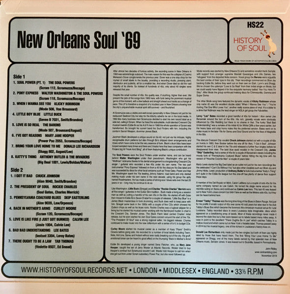 Various : New Orleans Soul 1969 (LP, Comp, Ltd)