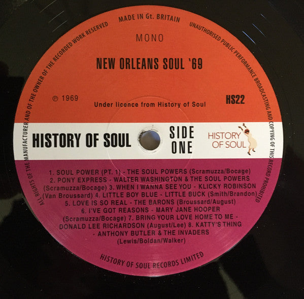 Various : New Orleans Soul 1969 (LP, Comp, Ltd)