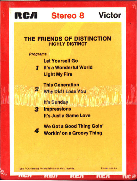The Friends Of Distinction : Highly Distinct (8-Trk, Album)