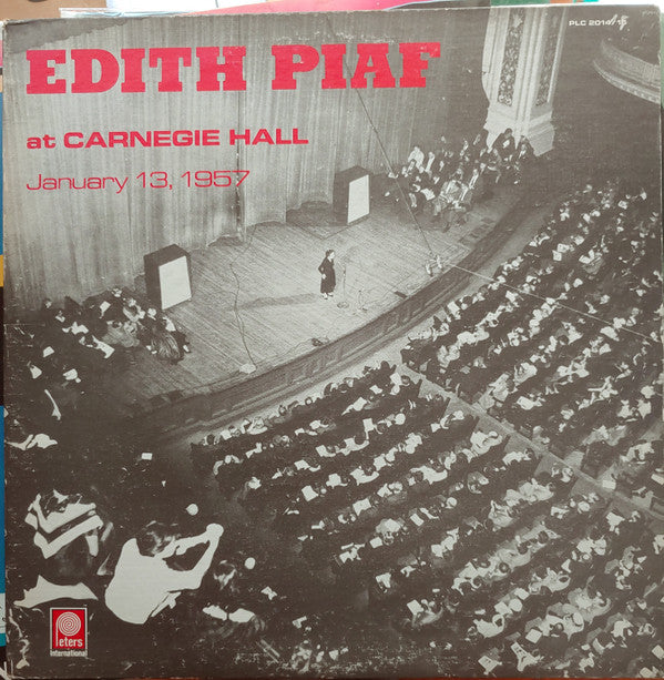 Edith Piaf : At Carnegie Hall January 13, 1957 (2xLP, Album, Gat)