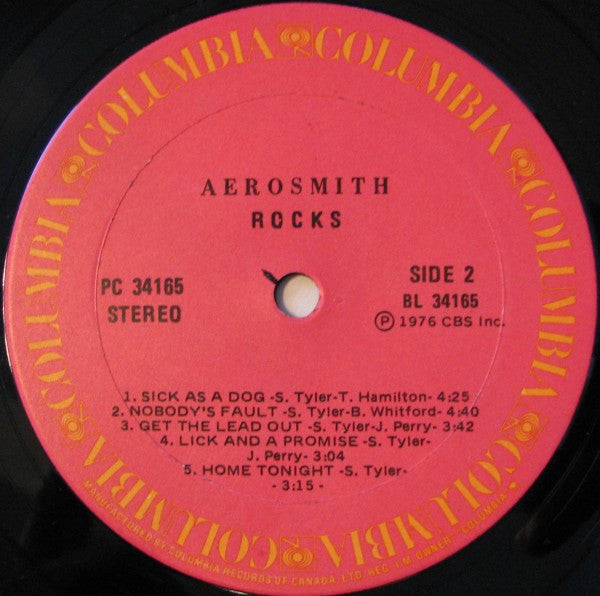 Aerosmith : "Rocks" (LP, Album)