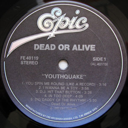 Dead Or Alive : Youthquake (LP, Album)