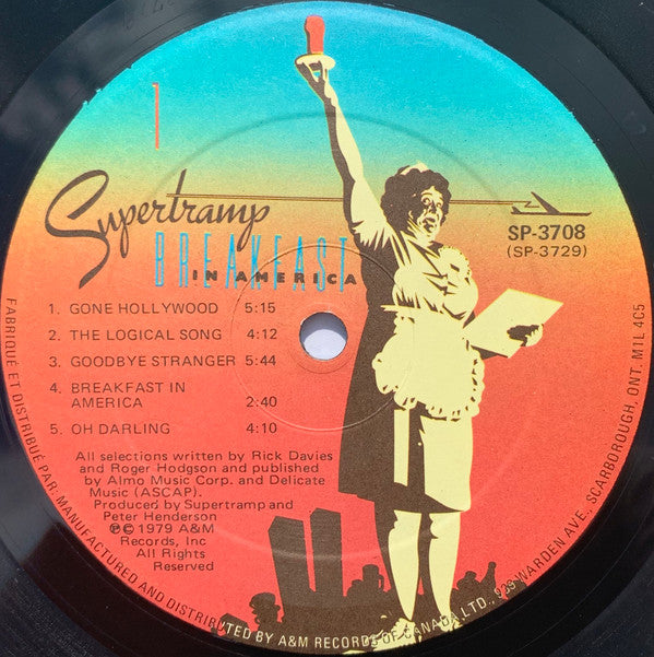 Supertramp : Breakfast In America (LP, Album, Par)