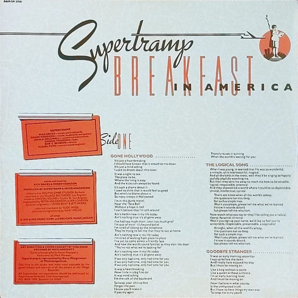 Supertramp : Breakfast In America (LP, Album, Par)