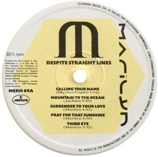 Marilyn : Despite Straight Lines (LP, Album)