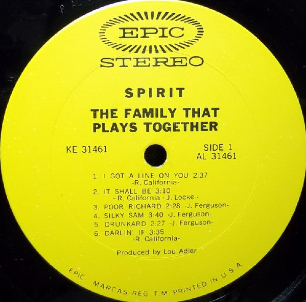 Spirit (8) : The Family That Plays Together (LP, Album, RE, Pit)