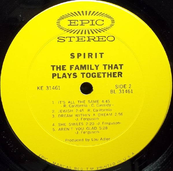 Spirit (8) : The Family That Plays Together (LP, Album, RE, Pit)
