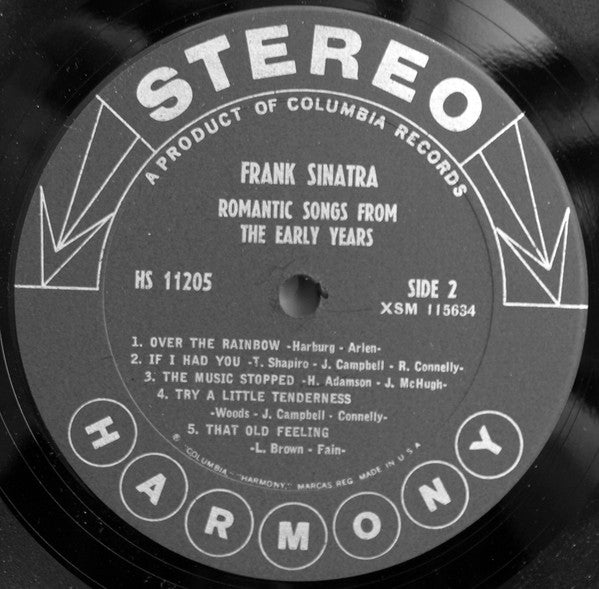 Frank Sinatra : Romantic Songs From The Early Years (LP, Comp)
