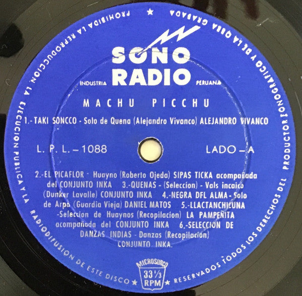 Various : Machu-Picchu (LP, Comp, Mono)