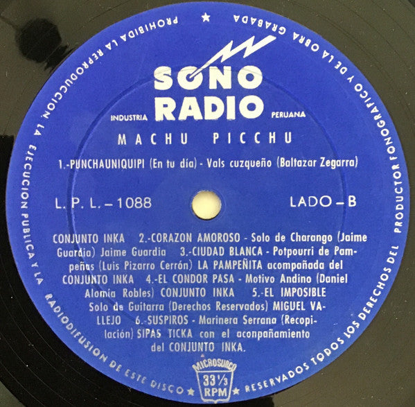 Various : Machu-Picchu (LP, Comp, Mono)