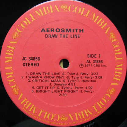 Aerosmith : Draw The Line (LP, Album)