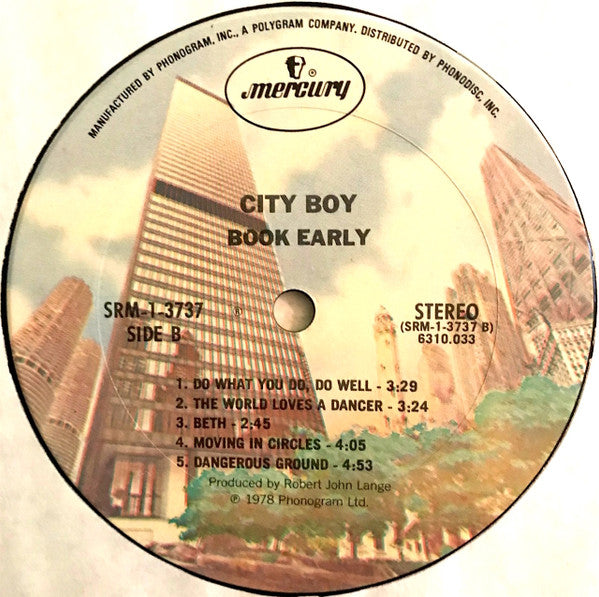 City Boy : Book Early (LP, Album, Pit)