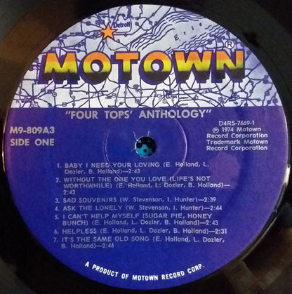 Four Tops : Anthology (3xLP, Comp, Tri)