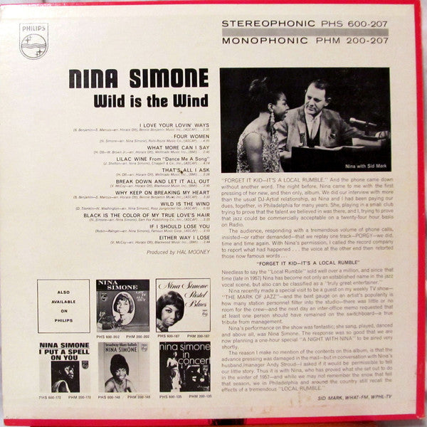 Nina Simone : Wild Is The Wind (LP, Album, Mer)