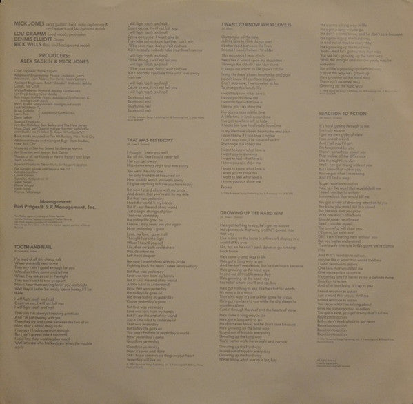 Foreigner : Agent Provocateur (LP, Album)