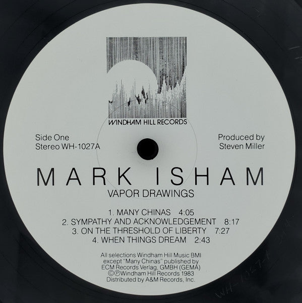 Mark Isham : Vapor Drawings (LP, Album, RE, All)