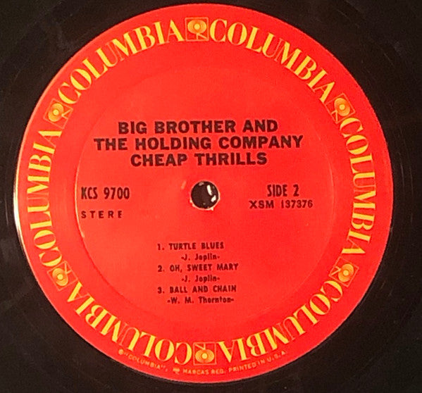 Big Brother & The Holding Company : Cheap Thrills (LP, Album, M/Print, RE)