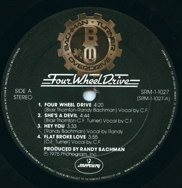 Bachman-Turner Overdrive : Four Wheel Drive (LP, Album, Gat)