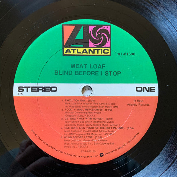 Meat Loaf : Blind Before I Stop (LP, Album, Club)