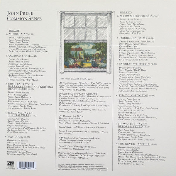 John Prine : Common Sense (LP, Album, RE, 180)