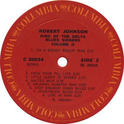 Robert Johnson : King Of The Delta Blues Singers Vol. II (LP, Comp, Mono)