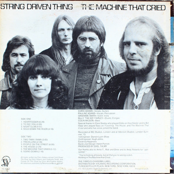 String Driven Thing : The Machine That Cried (LP, Album, PR )