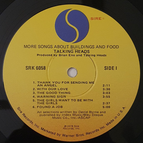 Talking Heads : More Songs About Buildings And Food (LP, Album, Win)