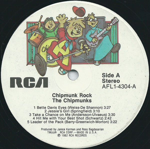 The Chipmunks : Chipmunk Rock (LP, Album, Gat)