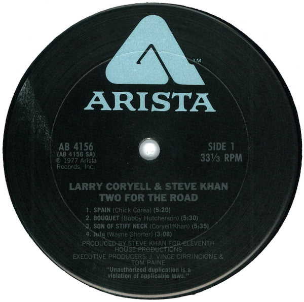 Coryell* - Khan* : Two For The Road (LP, Album)