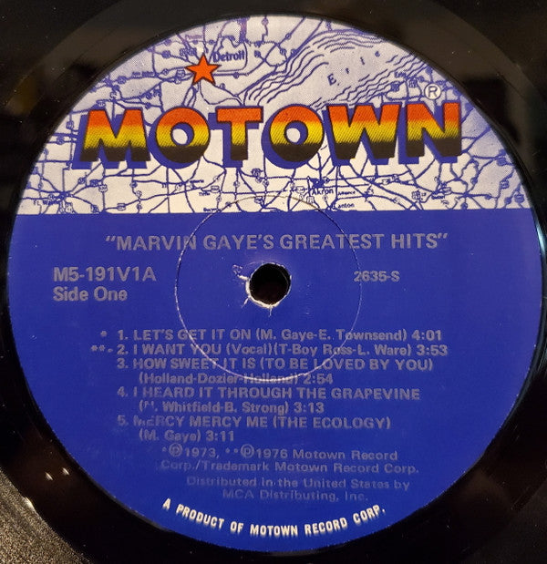Marvin Gaye : Marvin Gaye's Greatest Hits (LP, Comp, RE, No )