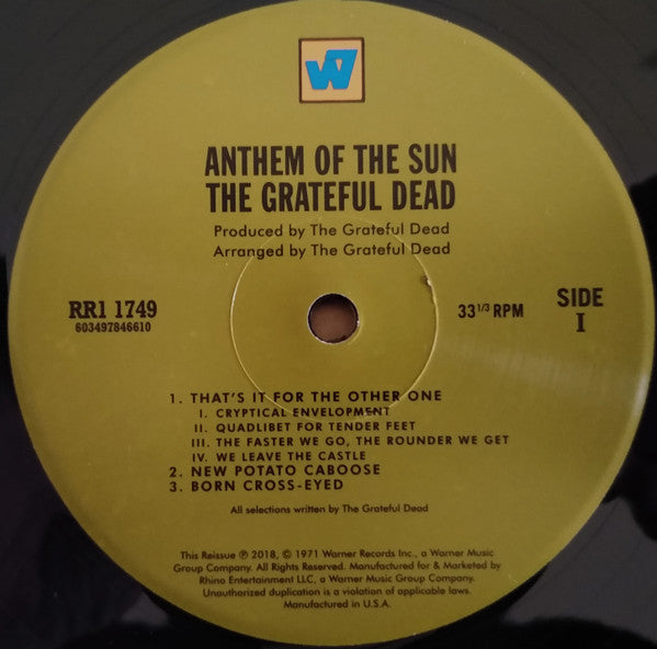 Grateful Dead* : Anthem Of The Sun (LP, Album, RE, RM, 180)