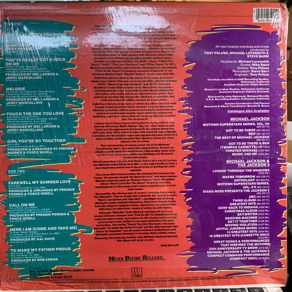 Michael Jackson : Farewell My Summer Love (LP, Album, Club, RCA)